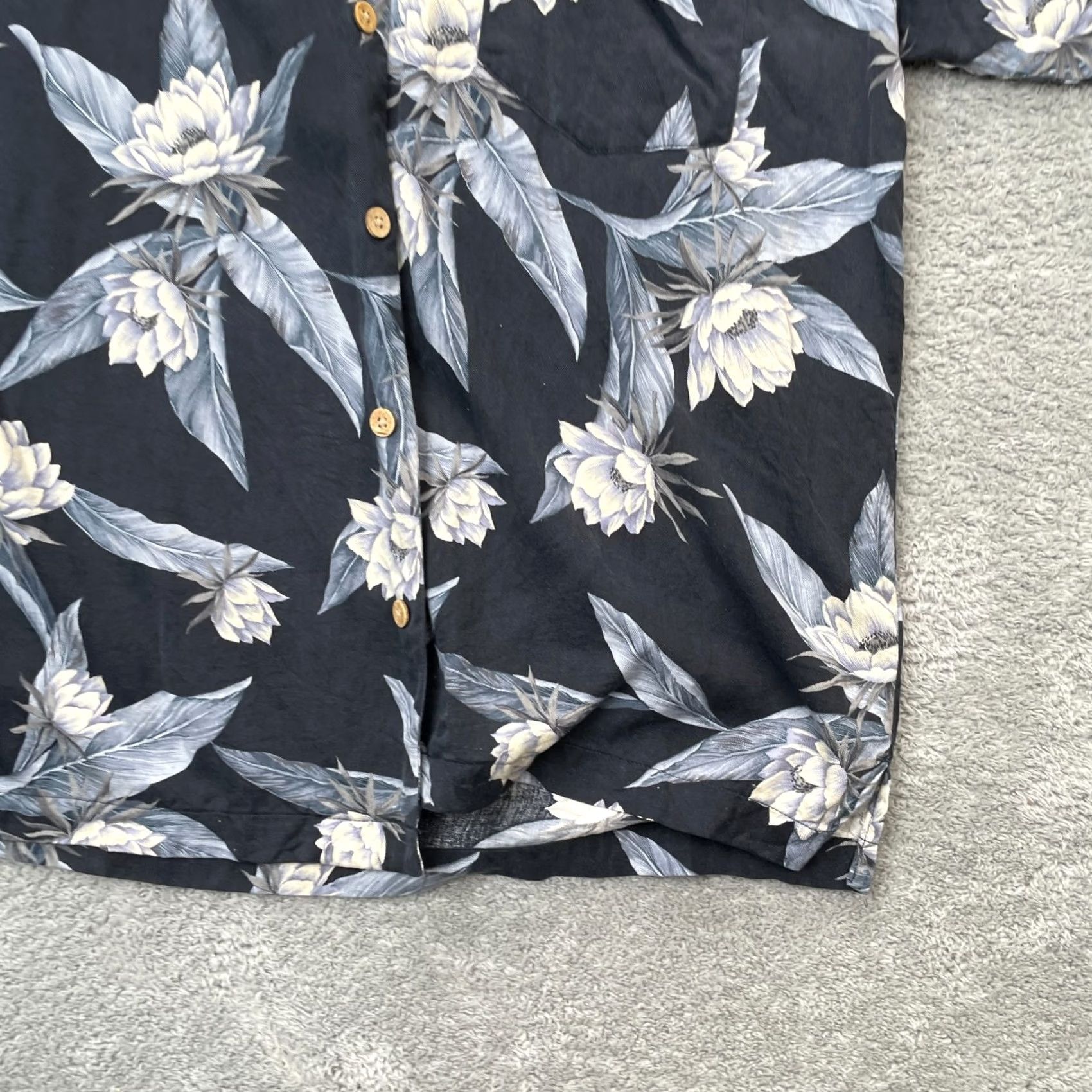 Vintage Jamaica Jaxx Shirt Mens Medium Black Silk Hawaiian Tropical Floral Print Resort Size US M / EU 48-50 / 2 - 4 Thumbnail