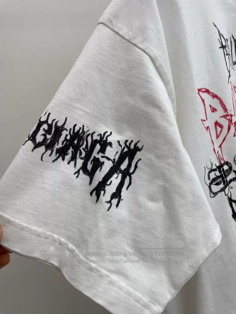 Balenciaga Balenciaga Dragon Year Graffiti Logo White Short Sleeve Size US XXS / EU 40 - 4 Thumbnail