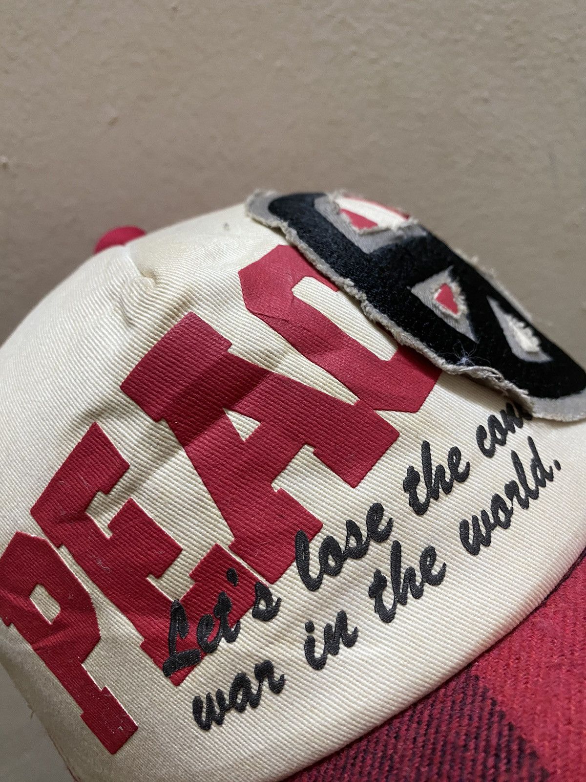 Unsound Rags Peace War is Not the Answer Distressed Trucker Hat Size ONE SIZE - 6 Thumbnail