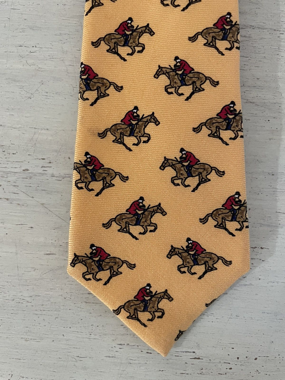 Polo Ralph Lauren × Vintage Equestrian Print Wool Tie Size ONE SIZE - 5 Thumbnail