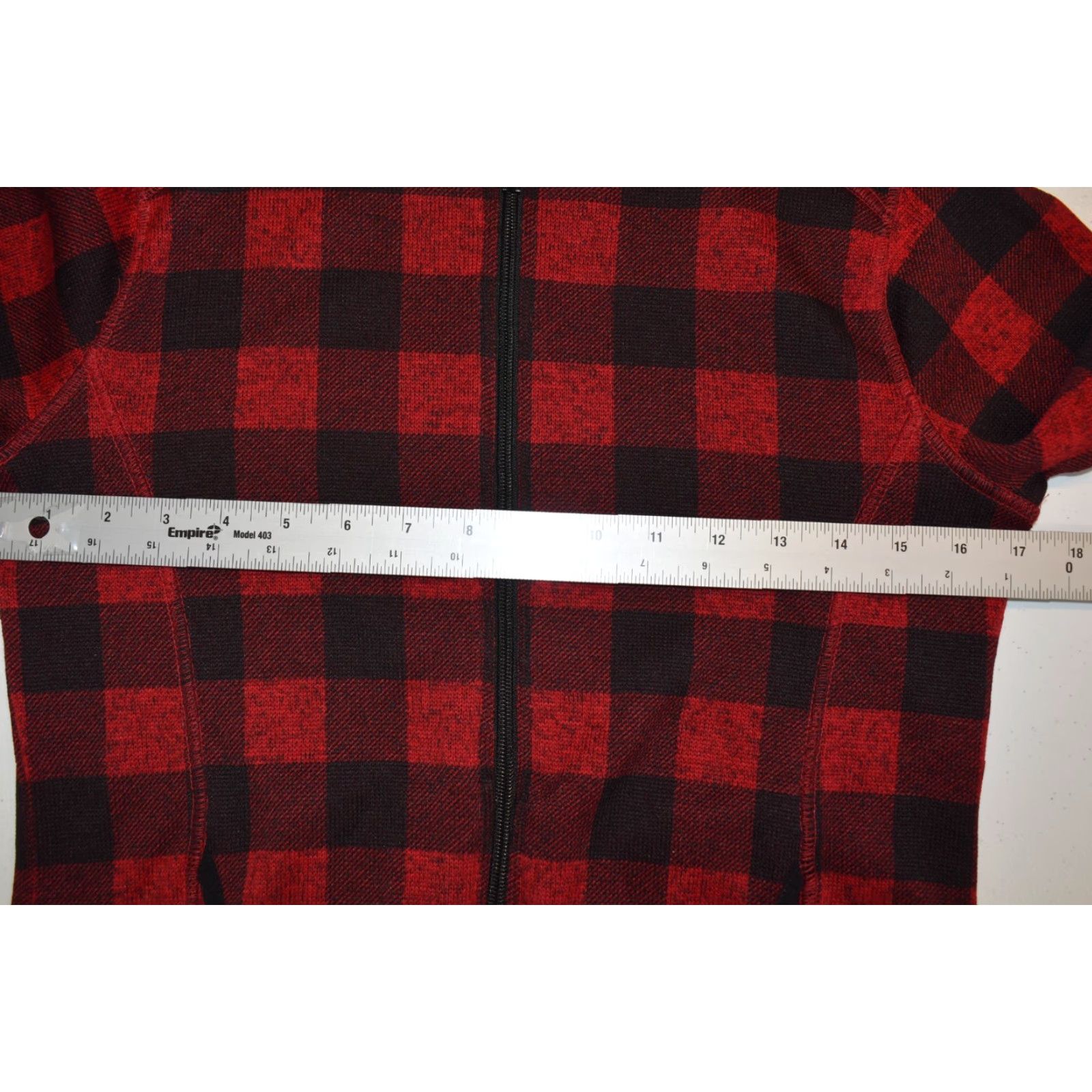 Eddie Bauer Eddie Bauer Full Zip Sweatshirt Plaid Womens Small Red Size S / US 4 / IT 40 - 4 Thumbnail