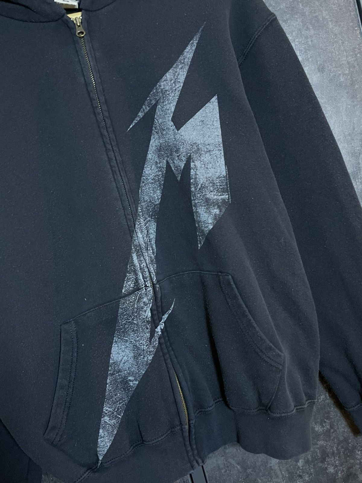 Band Tees Crazy Metallica Faded Black Zip Hoodie Big Logo Streetwear Size US M / EU 48-50 / 2 - 11 Thumbnail