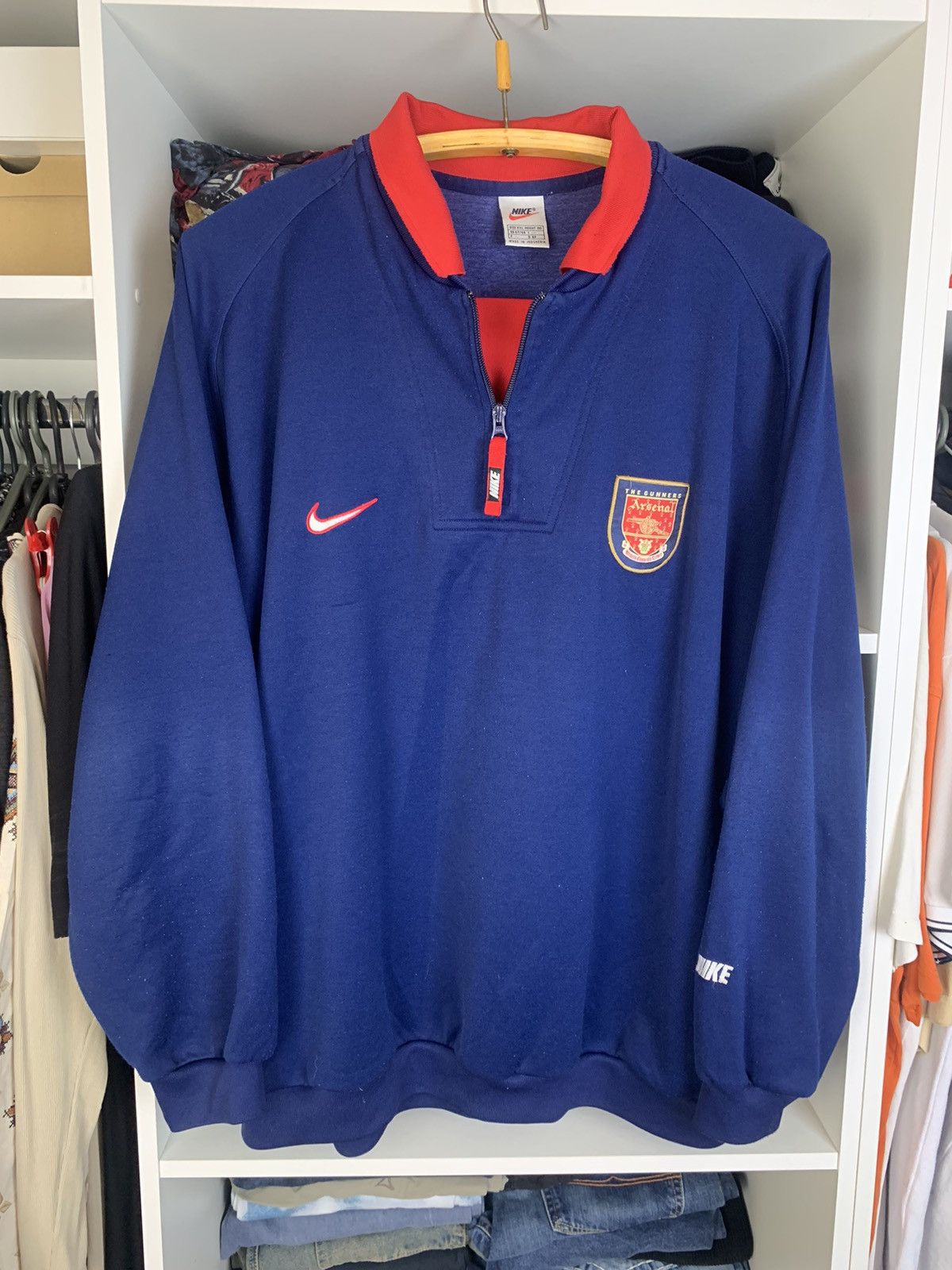 Nike Sweatshirt Arsenal Vintage 00s Grey Arsenal Hoodie Nike Medium