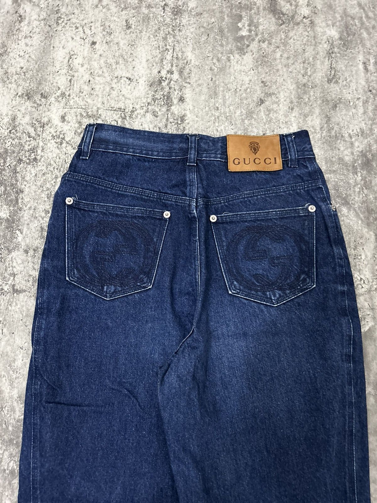 Gucci Gucci Embroidery Logo Back Pocket Jeans Size US 27 - 4 Thumbnail