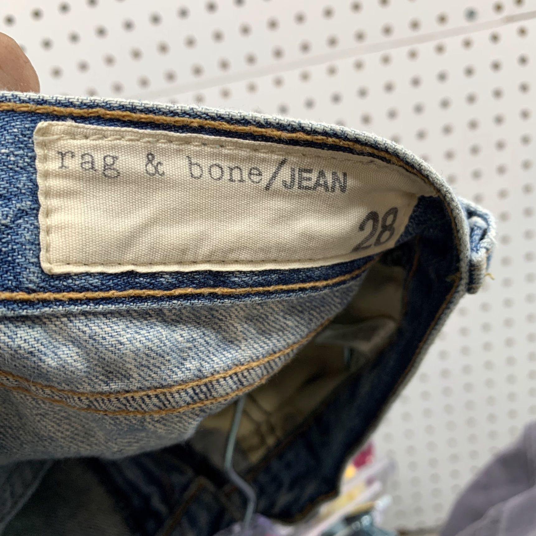 Rag & Bone VINTAGE Rag & Bone Patchwork Denim Jeans Womens Size 28 34x28 Blue Regular 5-Pocket Womens Jeans Size 28" / US 6 / IT 42 - 4 Thumbnail