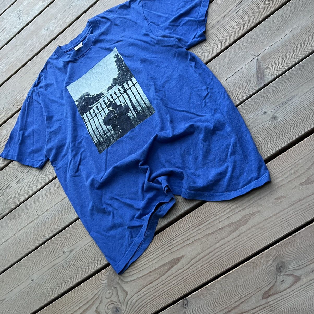 Public Enemy × Supreme × Undercover Supreme X Public Enemy X Undercover White House Tee Blue VTG Size US M / EU 48-50 / 2 - 3 Thumbnail
