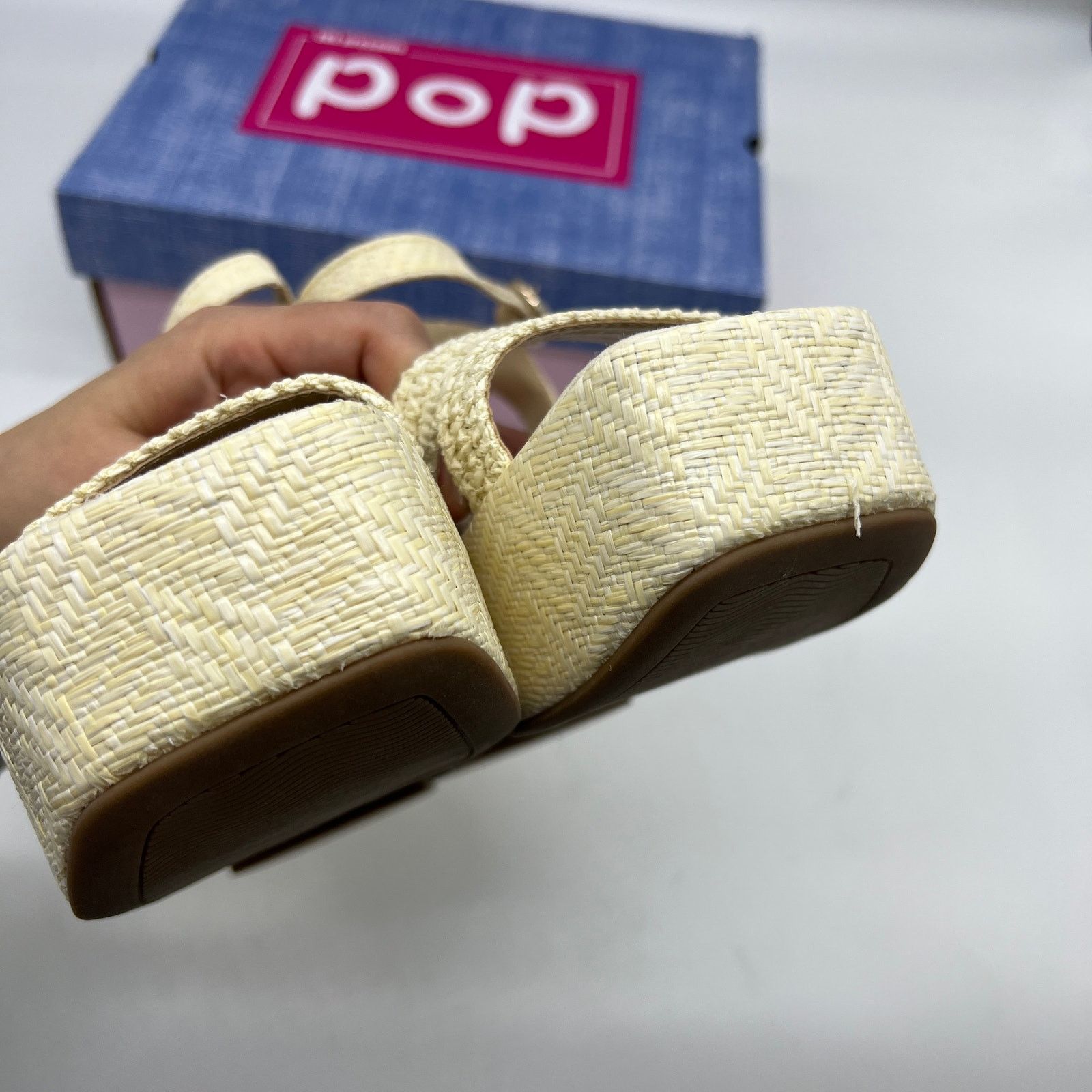Other Pop Womens Applaud Heeled Sandals Natural 7 Size US 7 / IT 37 - 6 Thumbnail