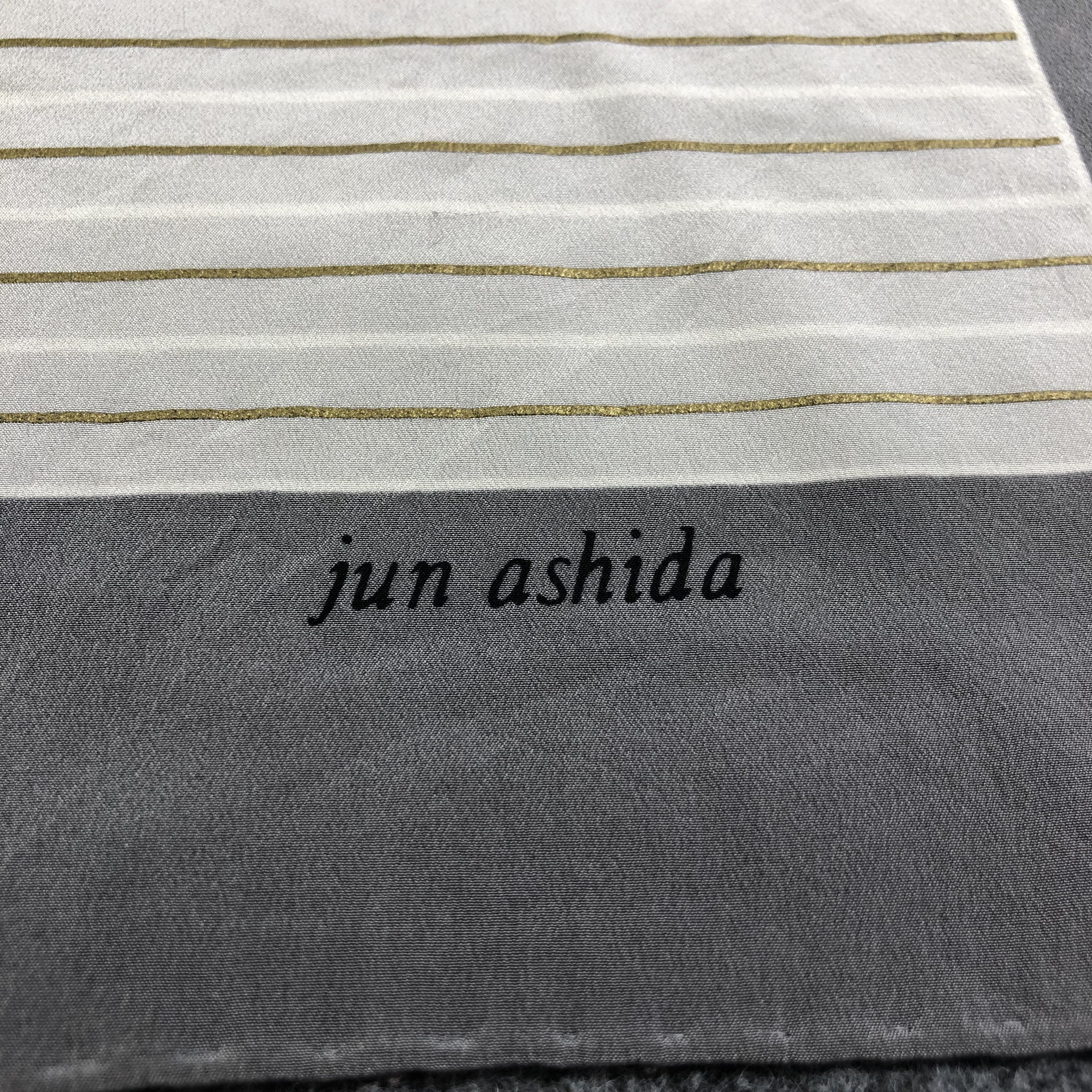 Japanese Brand Vintage Jun Ashida Hand Rolled Silk Scarf M576 Size ONE SIZE - 3 Thumbnail