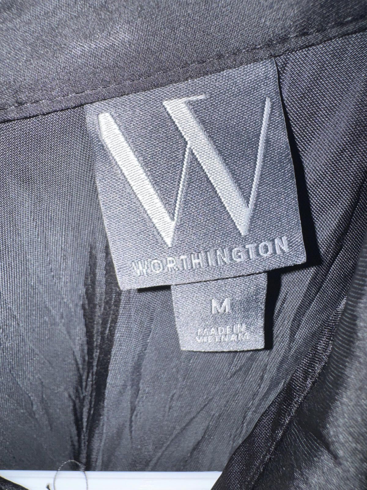 Worthington Worthington Black Button-Up Shirt Medium Size M / US 6-8 / IT 42-44 - 3 Thumbnail