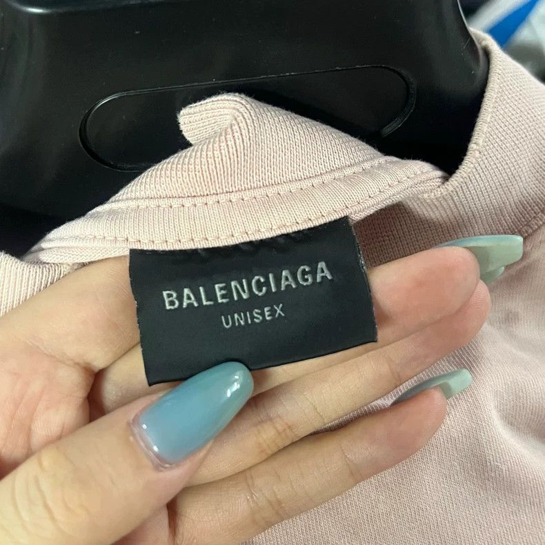 Balenciaga Balenciaga Pink letter print round neck short sleeve drop Size US S / EU 44-46 / 1 - 4 Thumbnail