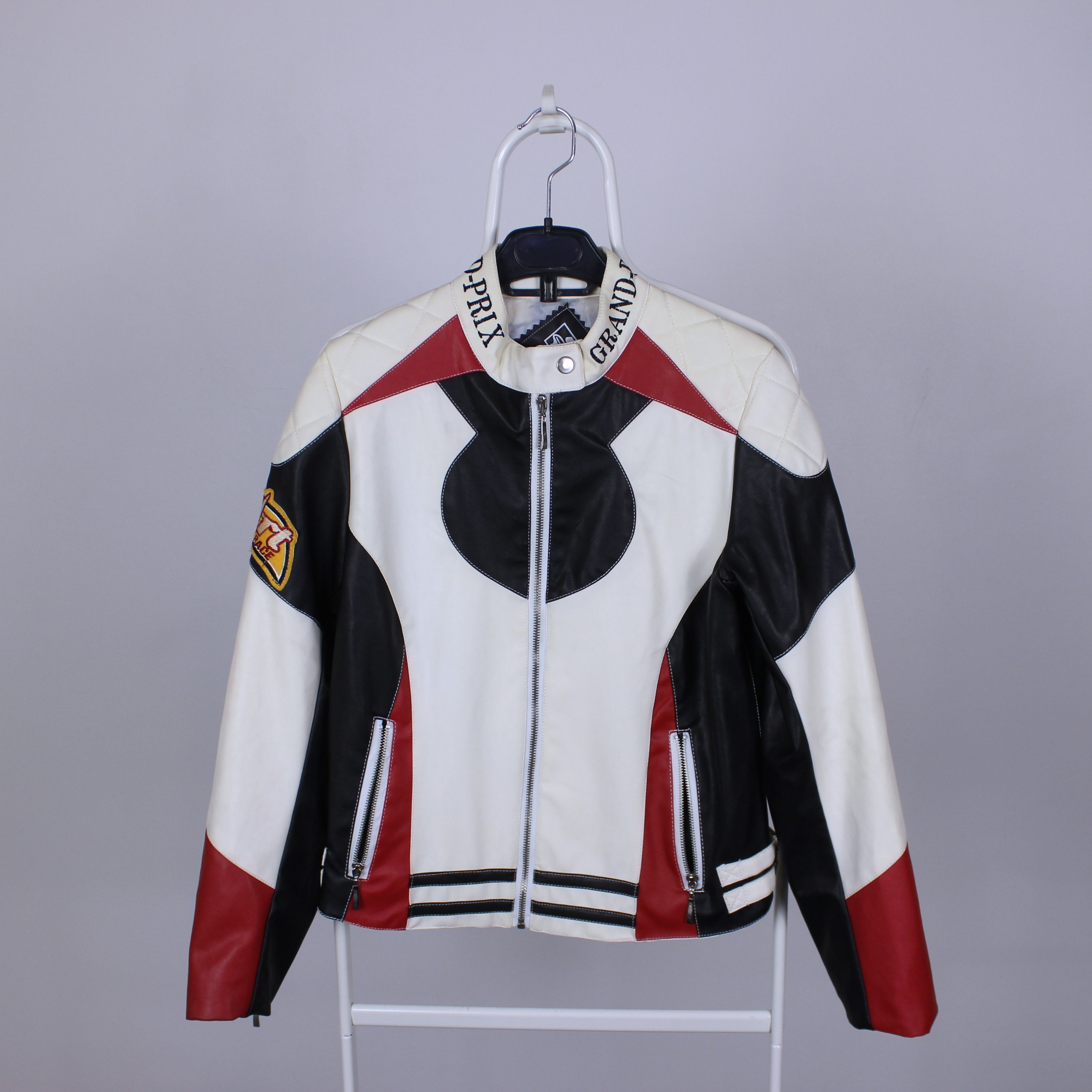 NASCAR Vintage Wonder Team Grand Prix Y2K Racing Leather Jacket Size M / US 6-8 / IT 42-44 - 4 Thumbnail