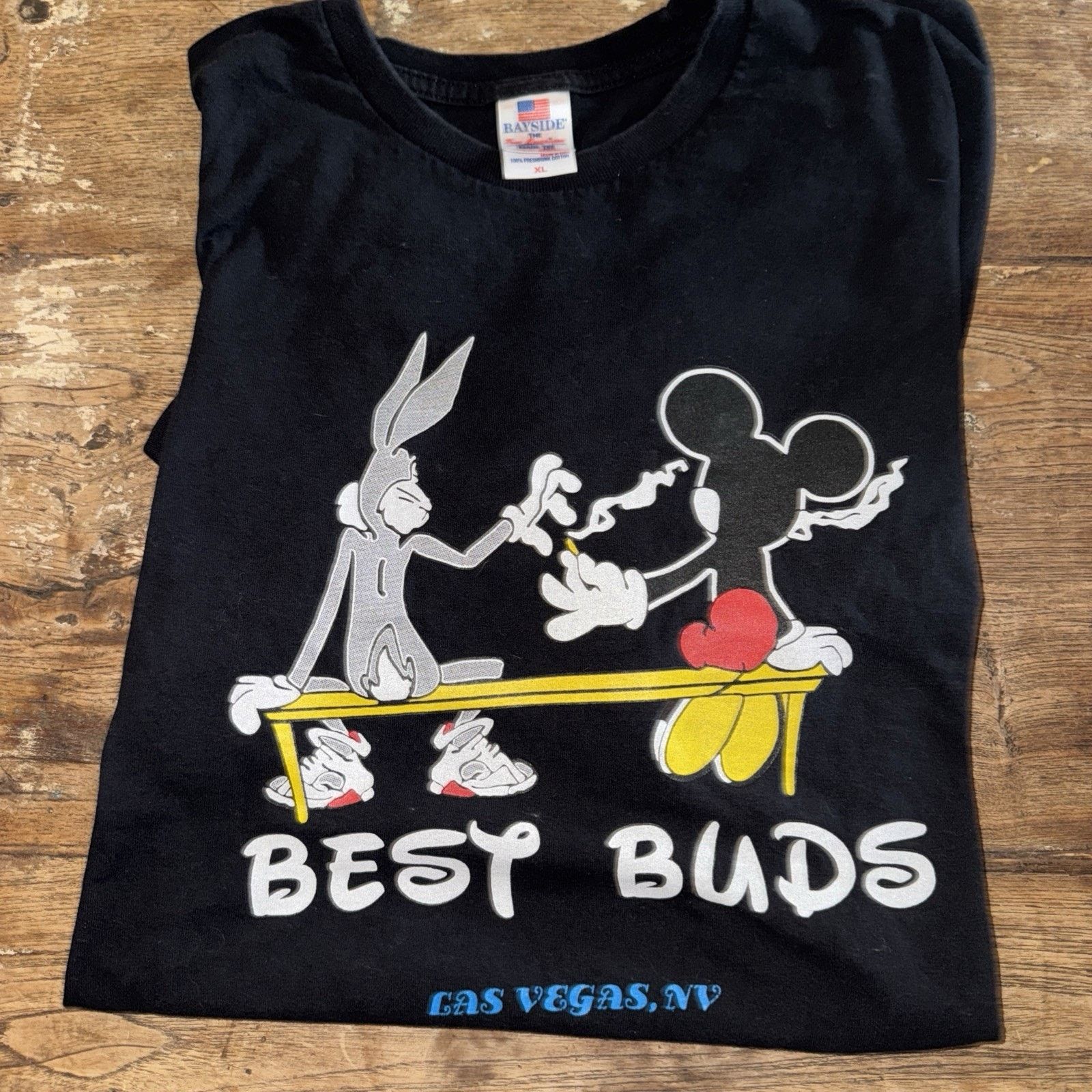 Gildan Best Buds Mickey And Bugs Las Vegas XL Tee bayside Size US XL / EU 56 / 4 - 2 Thumbnail