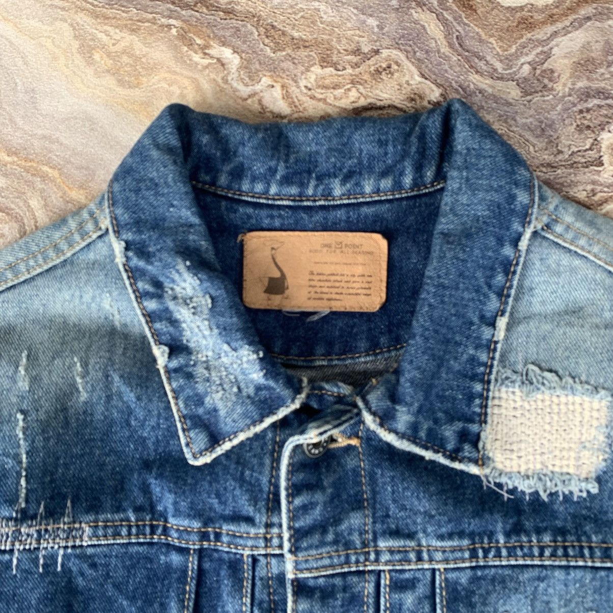20471120 One Point Type 1 Distressed Denim Jacket Size US M / EU 48-50 / 2 - 2 Thumbnail