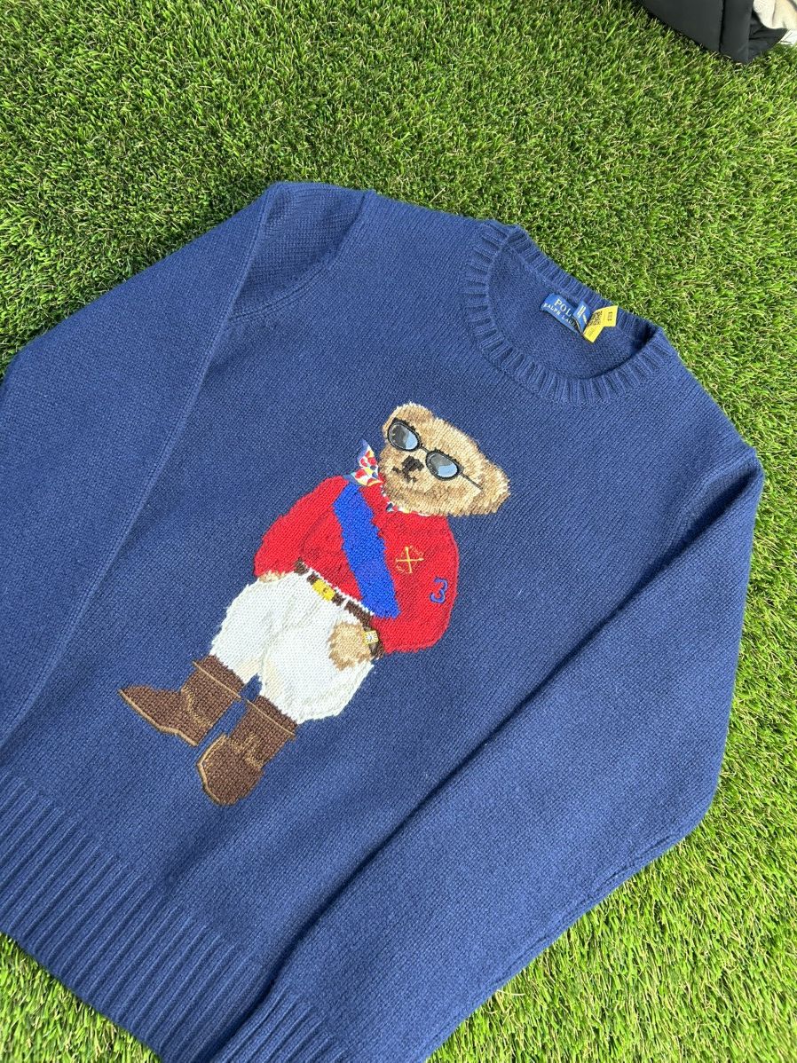 Polo Ralph Lauren Teddy Bear Sunglasses Knitted Sweater