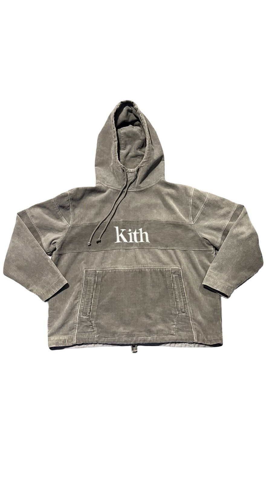 Kith KITH CORDUROY DOUBLE POCKET HOODIE - CINDER XL Size US XL / EU 56 / 4 - 1 Thumbnail
