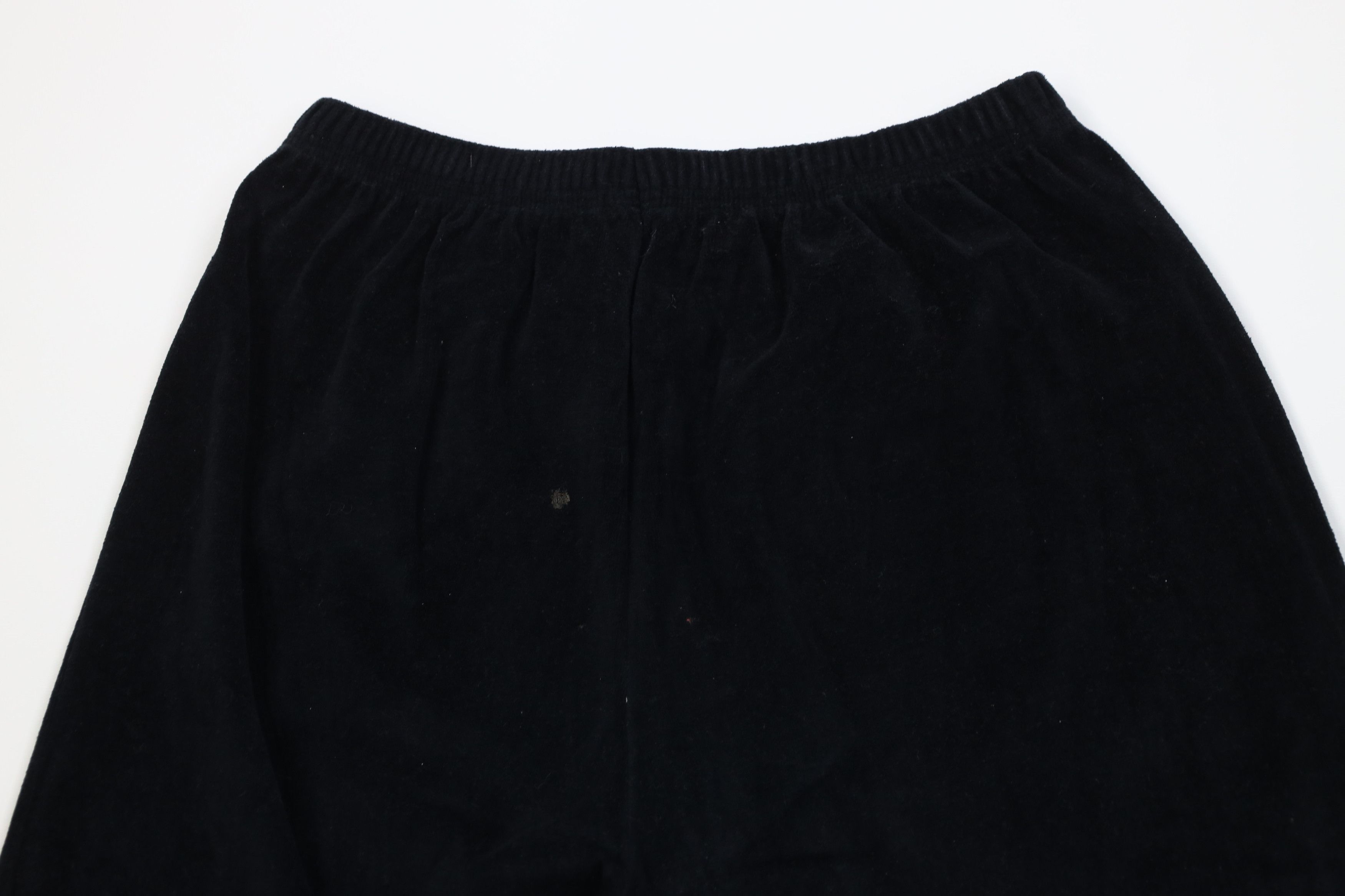 Vintage Vintage 90s Streetwear Velour Wide Leg Sweatpants Black USA Size 28" / US 6 / IT 42 - 8 Thumbnail