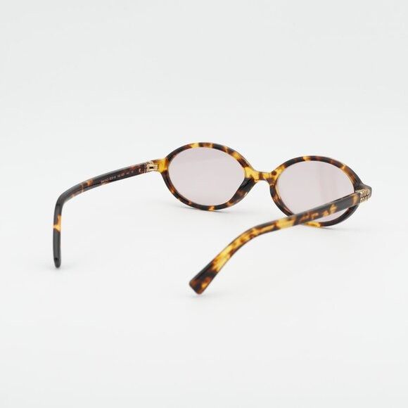 Miu Miu Miu Miu MU04ZS 14L4I0 Sunglasses Honey Havana Oval Frame Size ONE SIZE - 8 Thumbnail