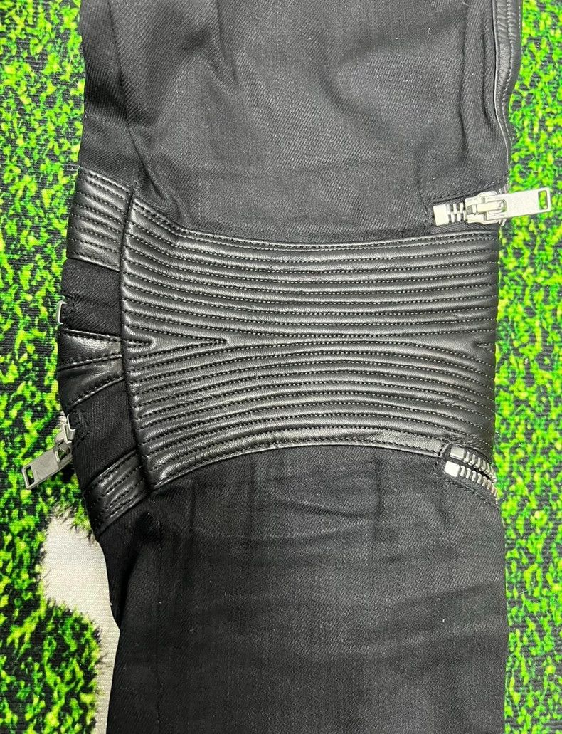 Saint Laurent Paris Saint Laurent Paris Patchwork sheepskin zipper biker jeans Size US 31 - 9 Thumbnail