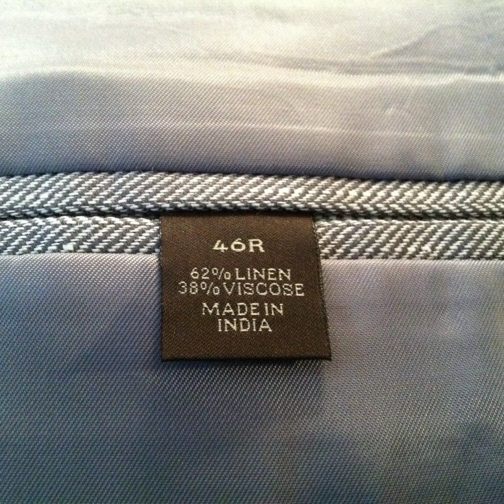 Tasso Elba TASSO ELBA MENS NEW 62%LINEN38%VISCOSE SPORT COAT BLAZER 46R Size 46R - 12 Thumbnail
