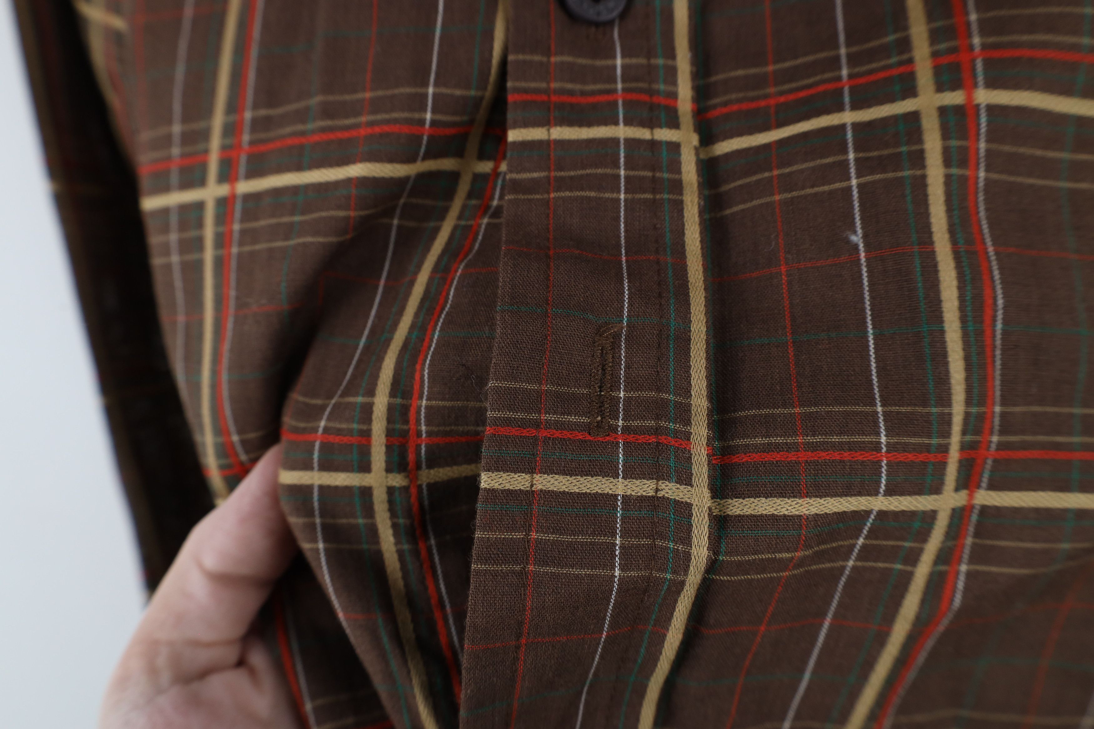 Vintage Vintage 60s 70s Streetwear Collared Button Shirt Plaid Size US S / EU 44-46 / 1 - 5 Thumbnail