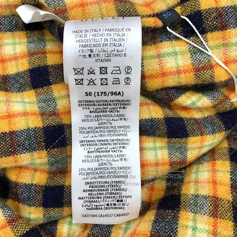 Gucci Gucci Yellow Donald Duck embroidered plaid wool lapel sing Size US M / EU 48-50 / 2 - 8 Thumbnail