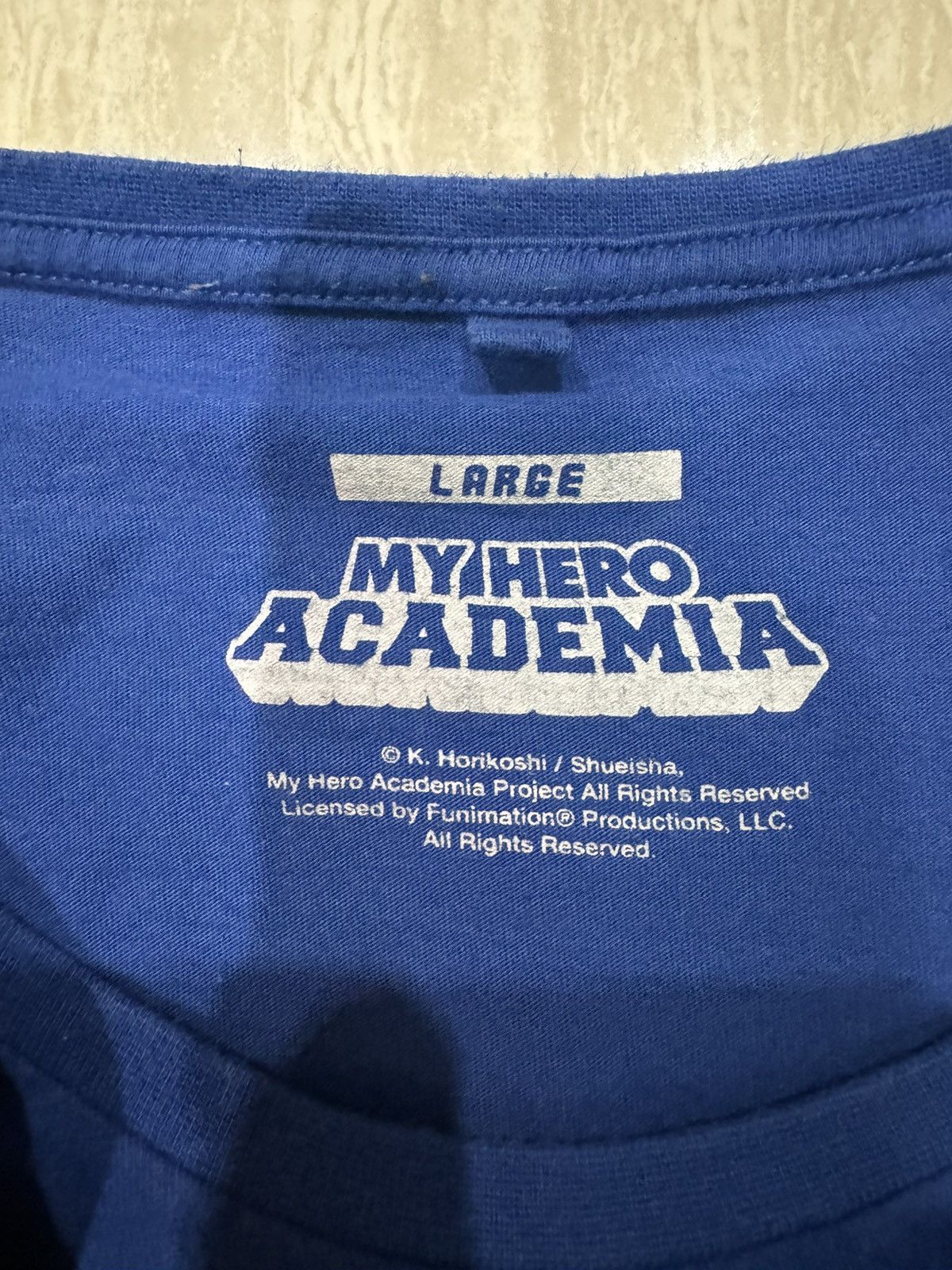 Anime My Hero Academia Class 1-A Blue Shirt L size Size US L / EU 52-54 / 3 - 8 Thumbnail