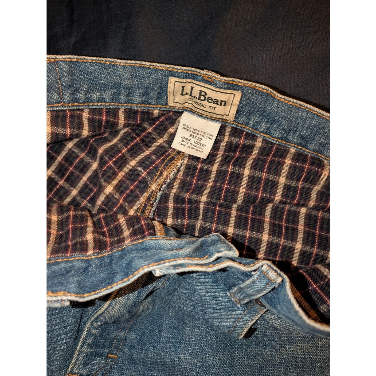 L.L. Bean L.L. Bean Flannel Lined Jeans Size 33-32 Men's Size US 33 - 2 Thumbnail