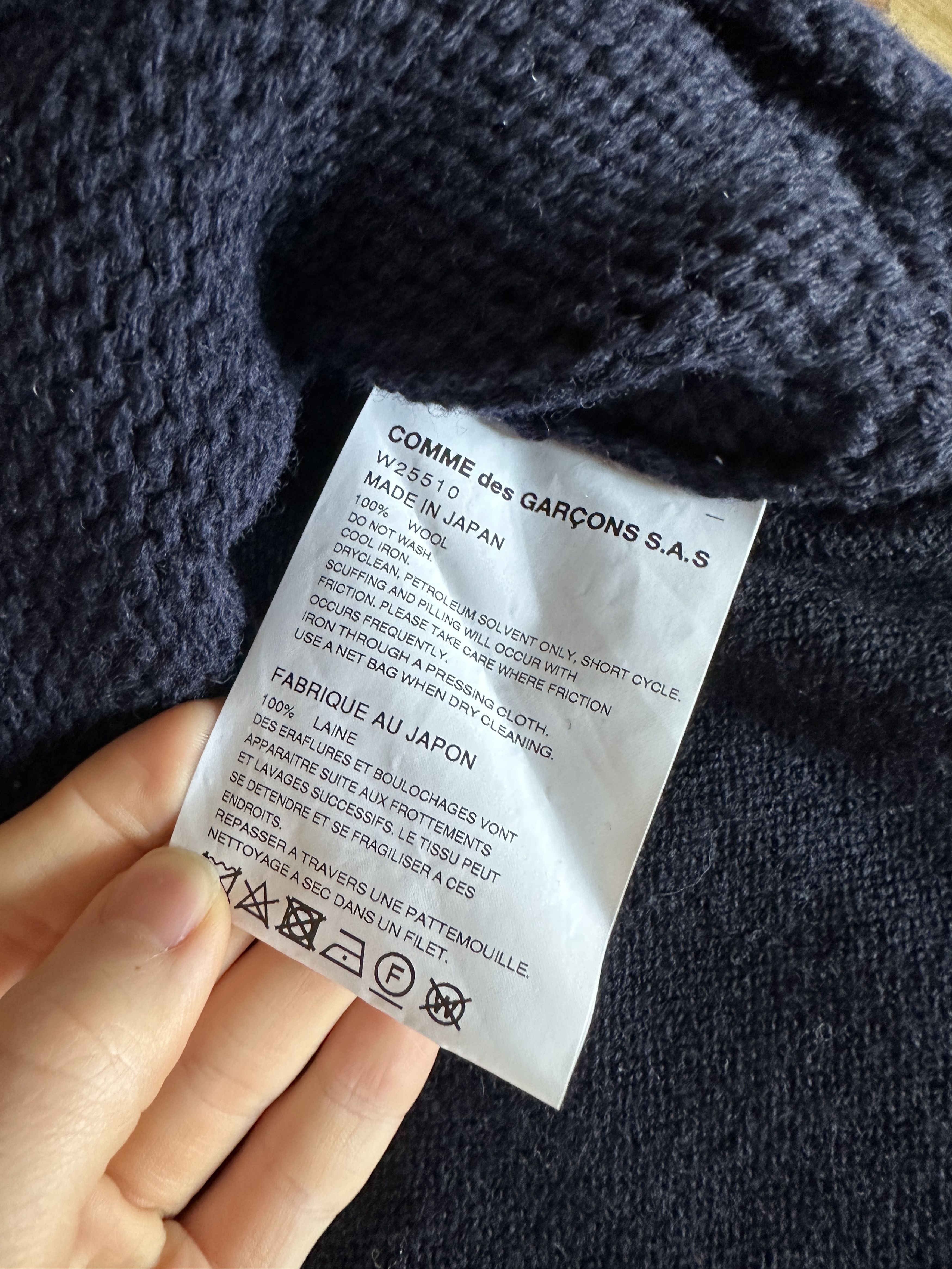 Comme des Garcons Comme des Garcons SHIRT Wool Paneled Knit Sweater Size US XL / EU 56 / 4 - 6 Thumbnail
