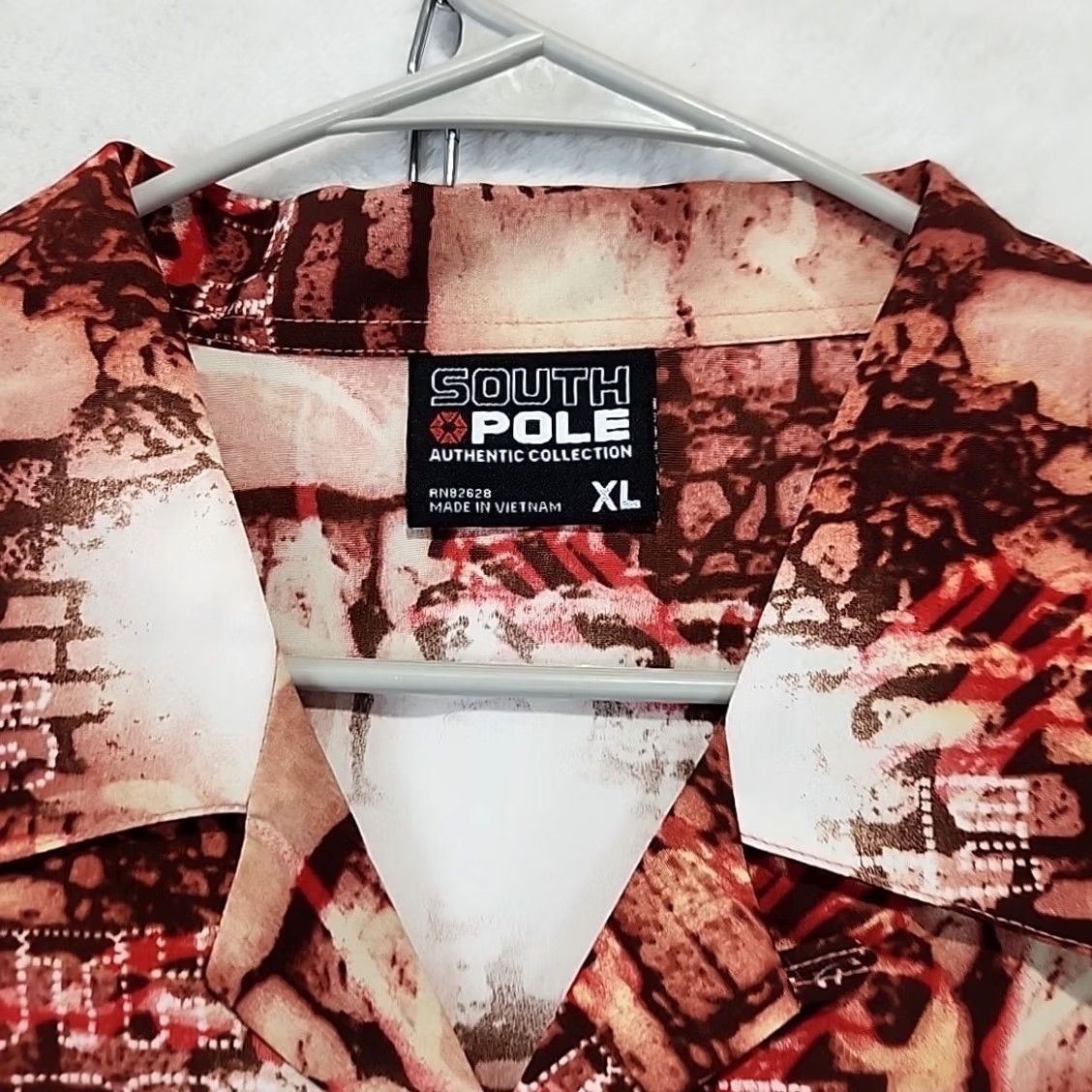 Southpole VINTAGE SOUTHPOLE Shirt Men’s XL Red Bricks Graffiti Y2K Short Sleeve Beach Vacation Size US XL / EU 56 / 4 - 2 Thumbnail
