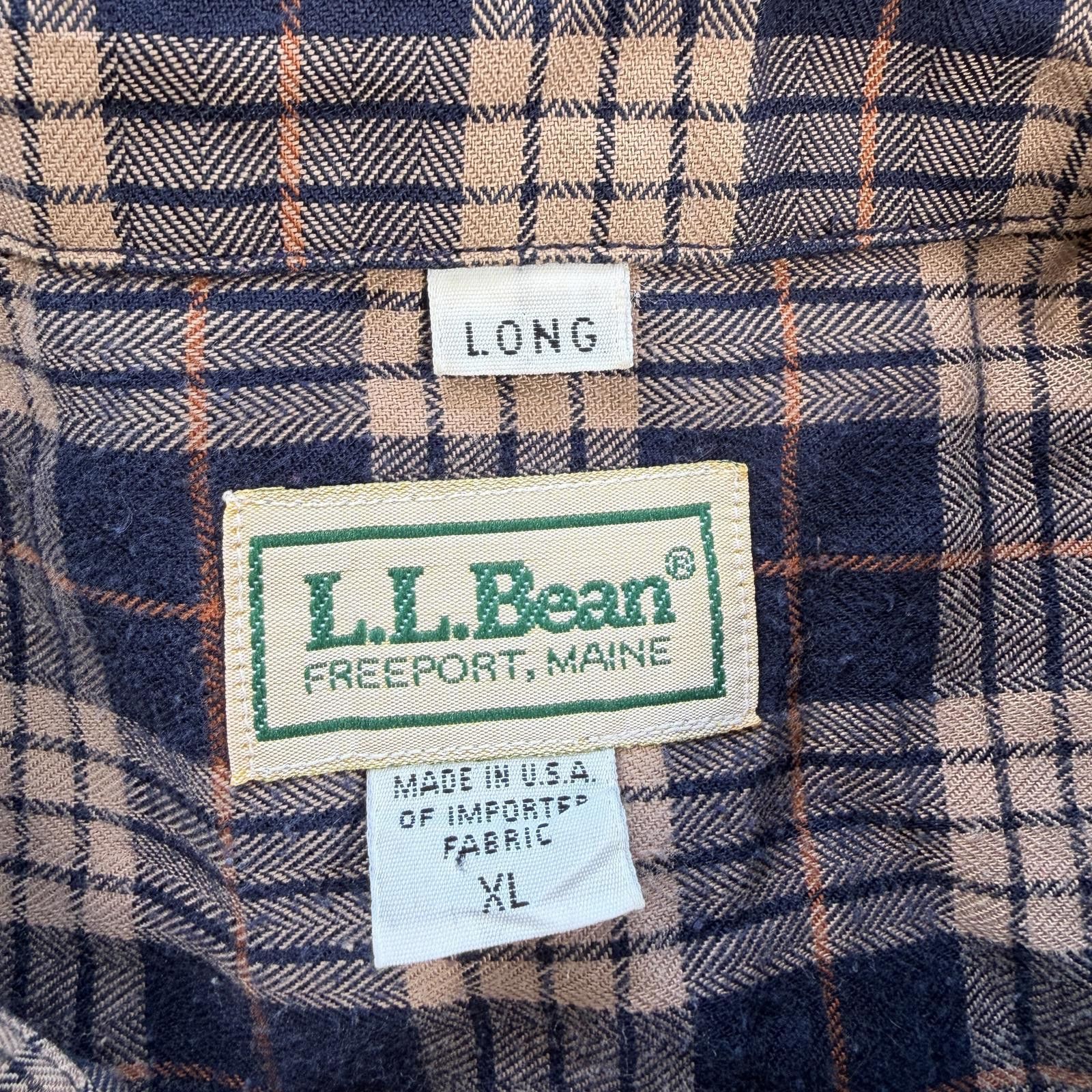 L.L. Bean Vintage LL Bean Plaid Flannel Button Down Shirt XL Long USA Size US XL / EU 56 / 4 - 4 Thumbnail