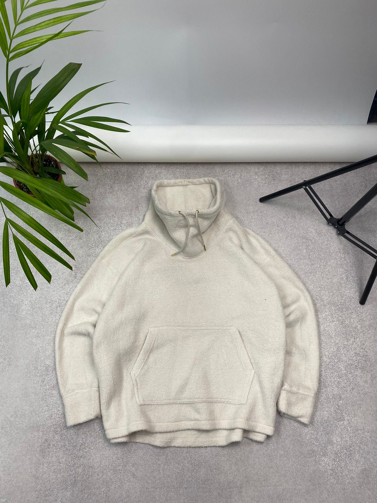 Pre-owned Nike Y2k White Fleece Oversized Sweatshirt
