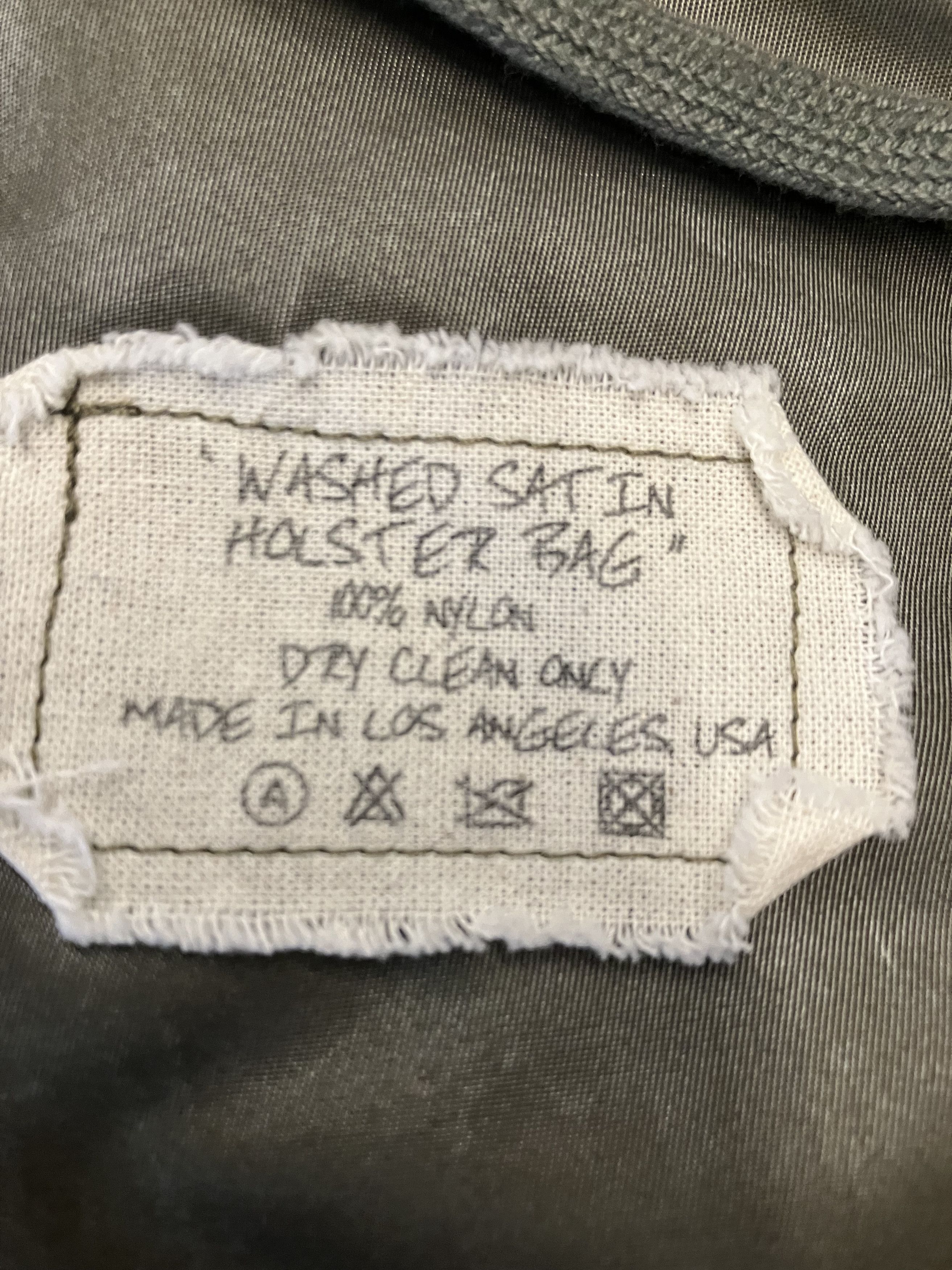 Greg Lauren $900 Greg Lauren Green Washed Satin Holster Bag Large Size 3 Size ONE SIZE - 5 Thumbnail