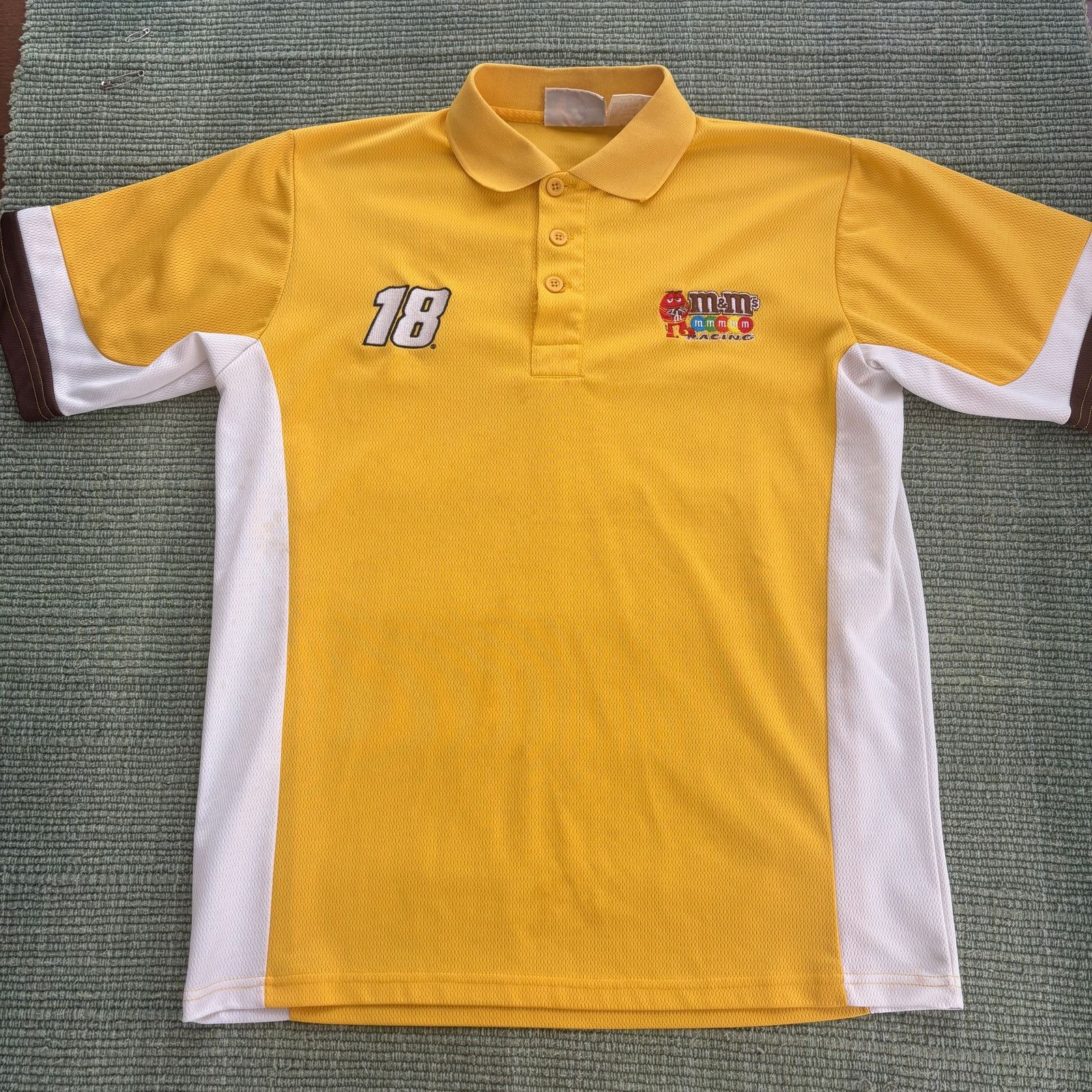 NASCAR × Vintage Vintage Y2K M&M's Branded Yellow NASCAR Polo Shirt Sz L/XL Size US L / EU 52-54 / 3 - 2 Thumbnail