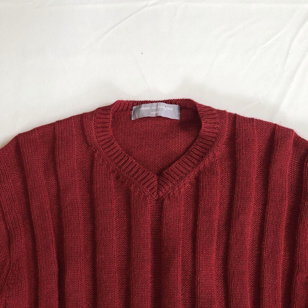 Comme des Garcons × Comme des Garcons Homme AD1999 Deep Ribbed Wool Knit Sweater Size US M / EU 48-50 / 2 - 4 Thumbnail