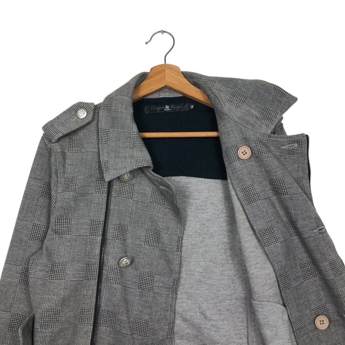 Japanese Brand 📌Cropped Biker Jacket Double Collar Pincponc Size US M / EU 48-50 / 2 - 15 Thumbnail
