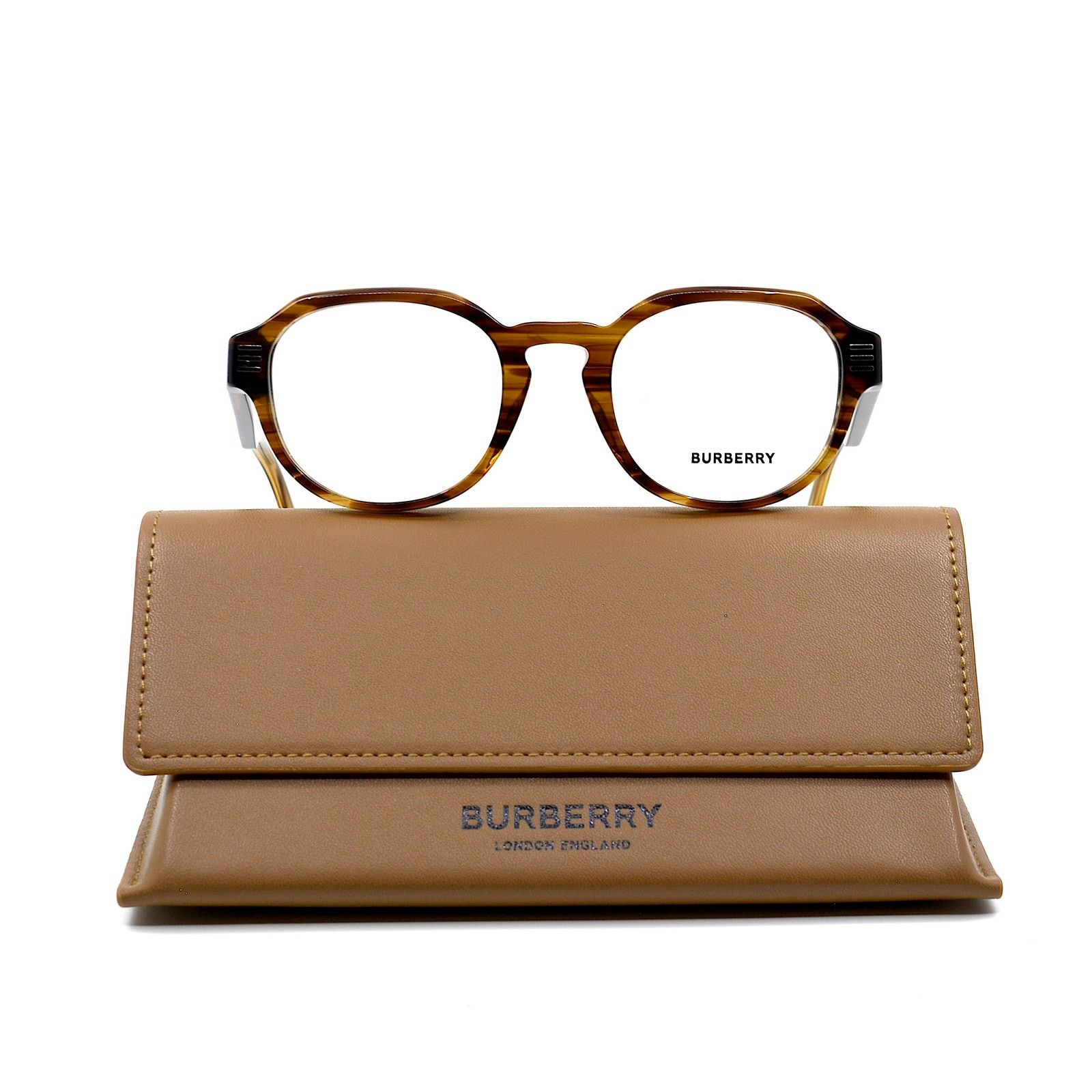 Burberry NEW BURBERRY BE2386 4096 BROWN UNISEX EYEGLASSES FRAME Size ONE SIZE - 5 Thumbnail