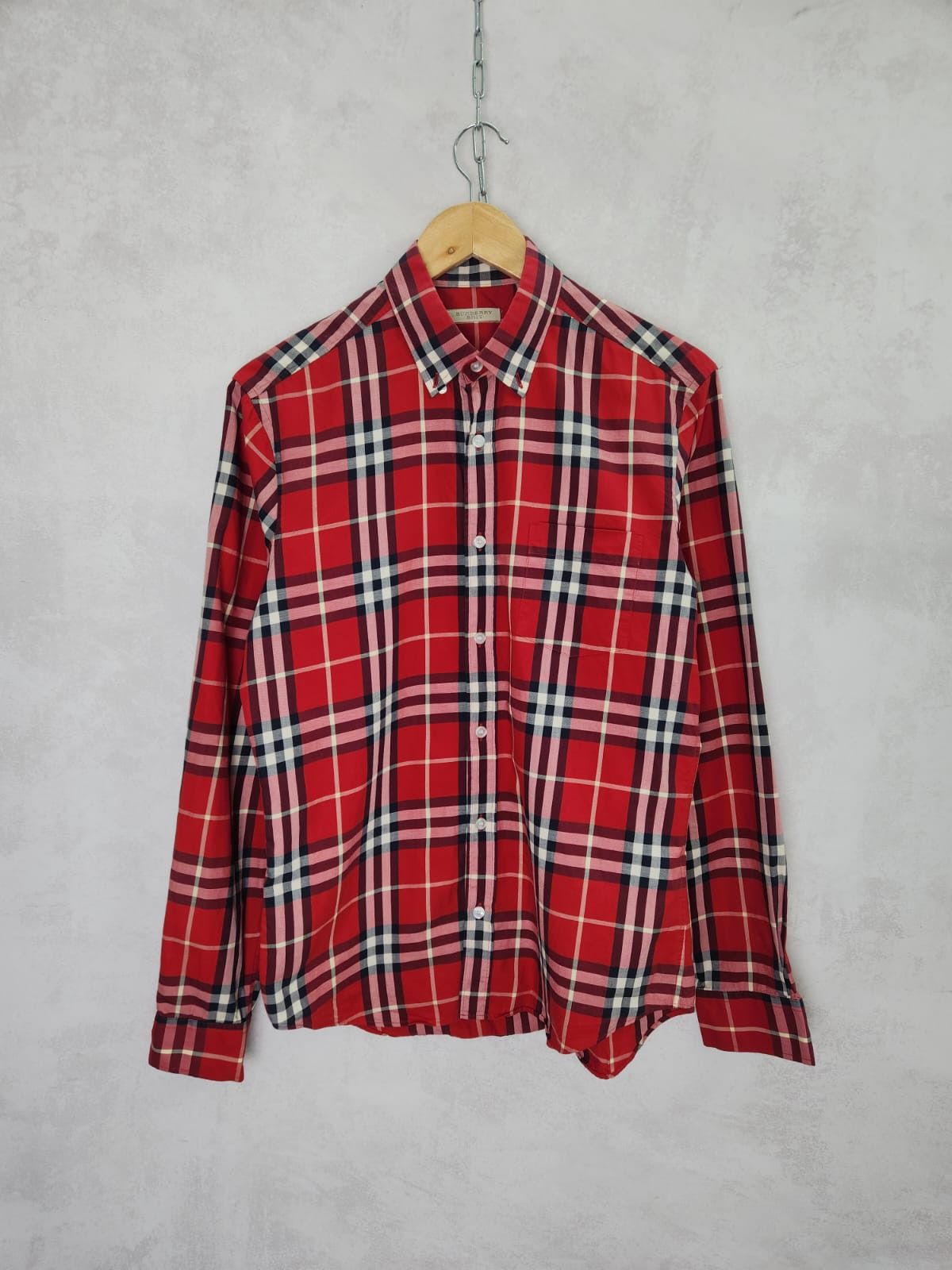 Burberry Burberry Checkered Red Shirt Size US M / EU 48-50 / 2 - 1 Thumbnail
