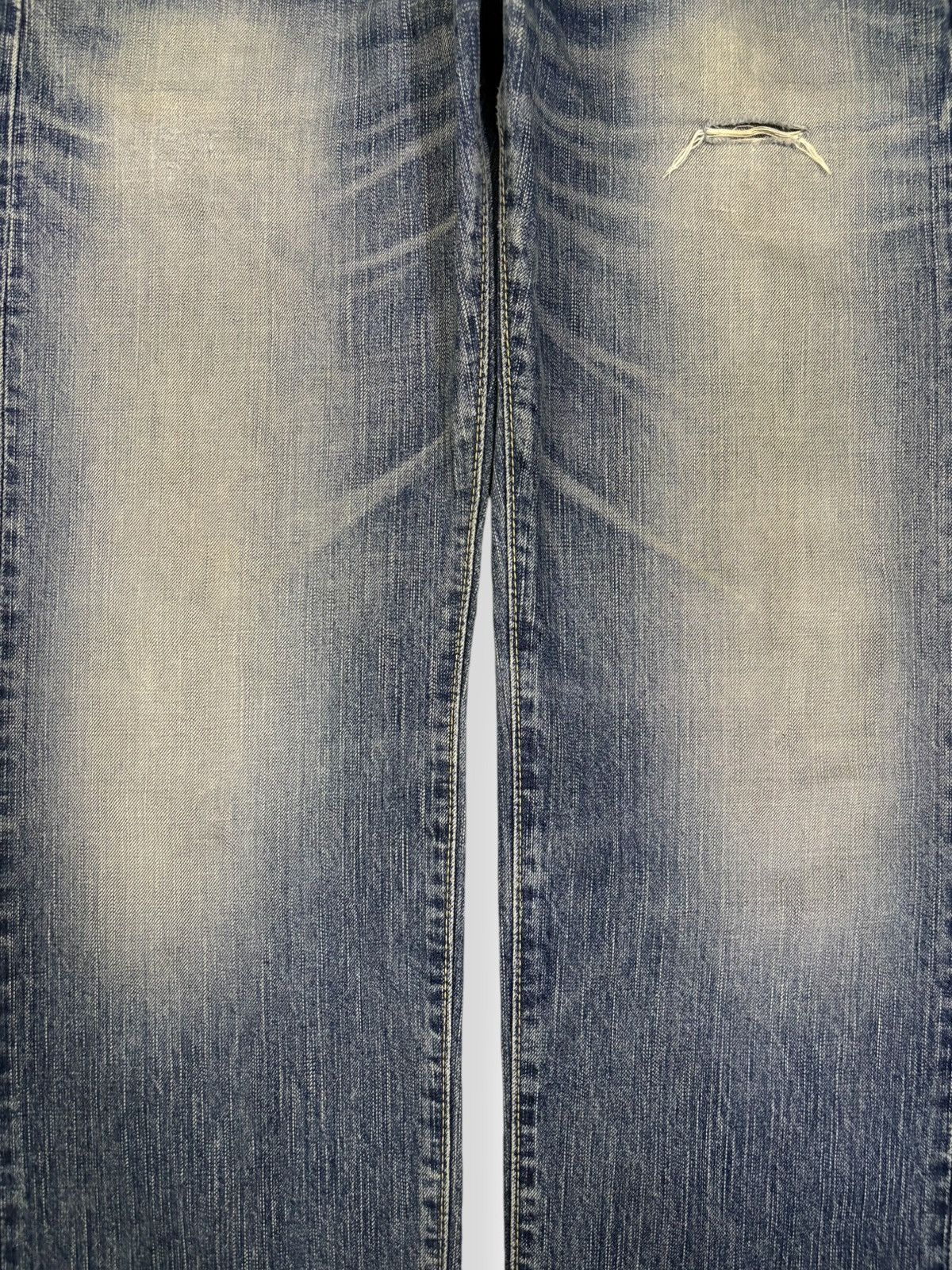 Edwin Vintage Edwin 505ZX Selvedge Blue Wash Distressed Jeans Size US 34 / EU 50 - 7 Thumbnail