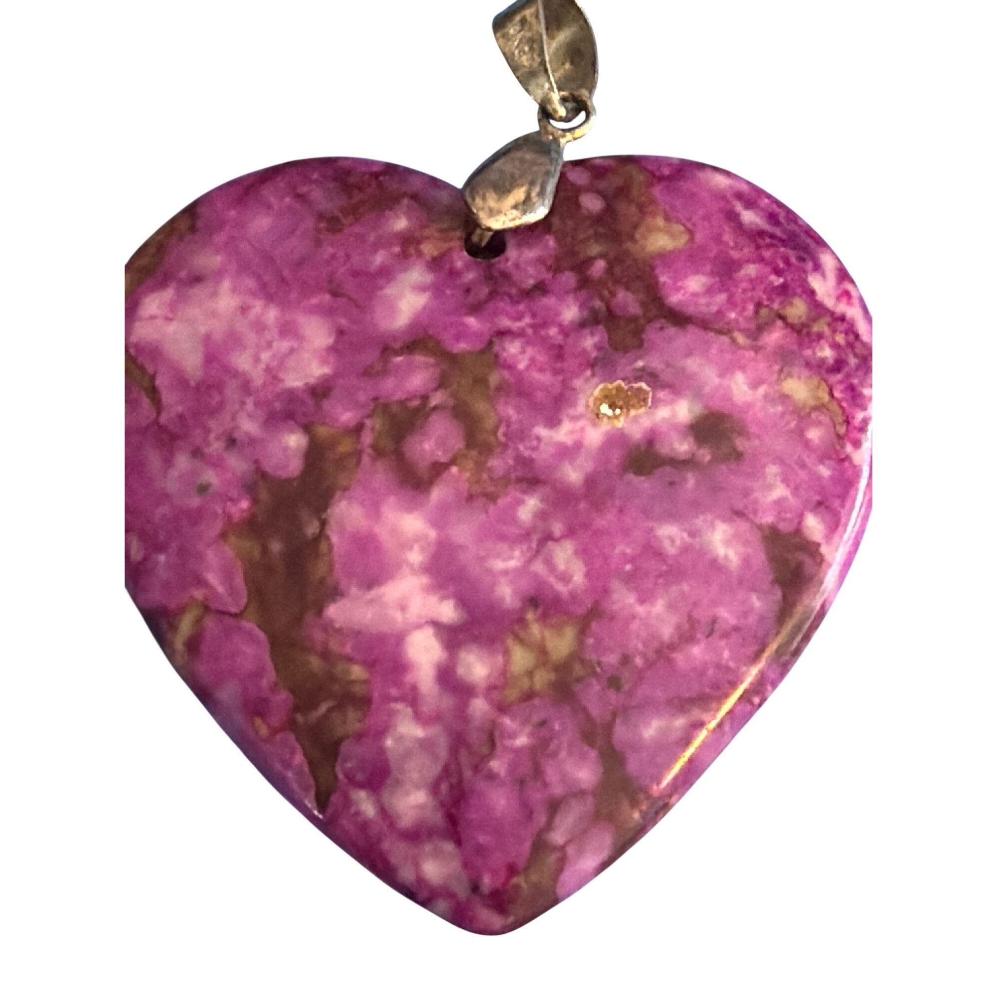 Other Vintage Sugilite 18kGP Silver Tone Pendant Polished 2.25" Es Size ONE SIZE - 3 Thumbnail