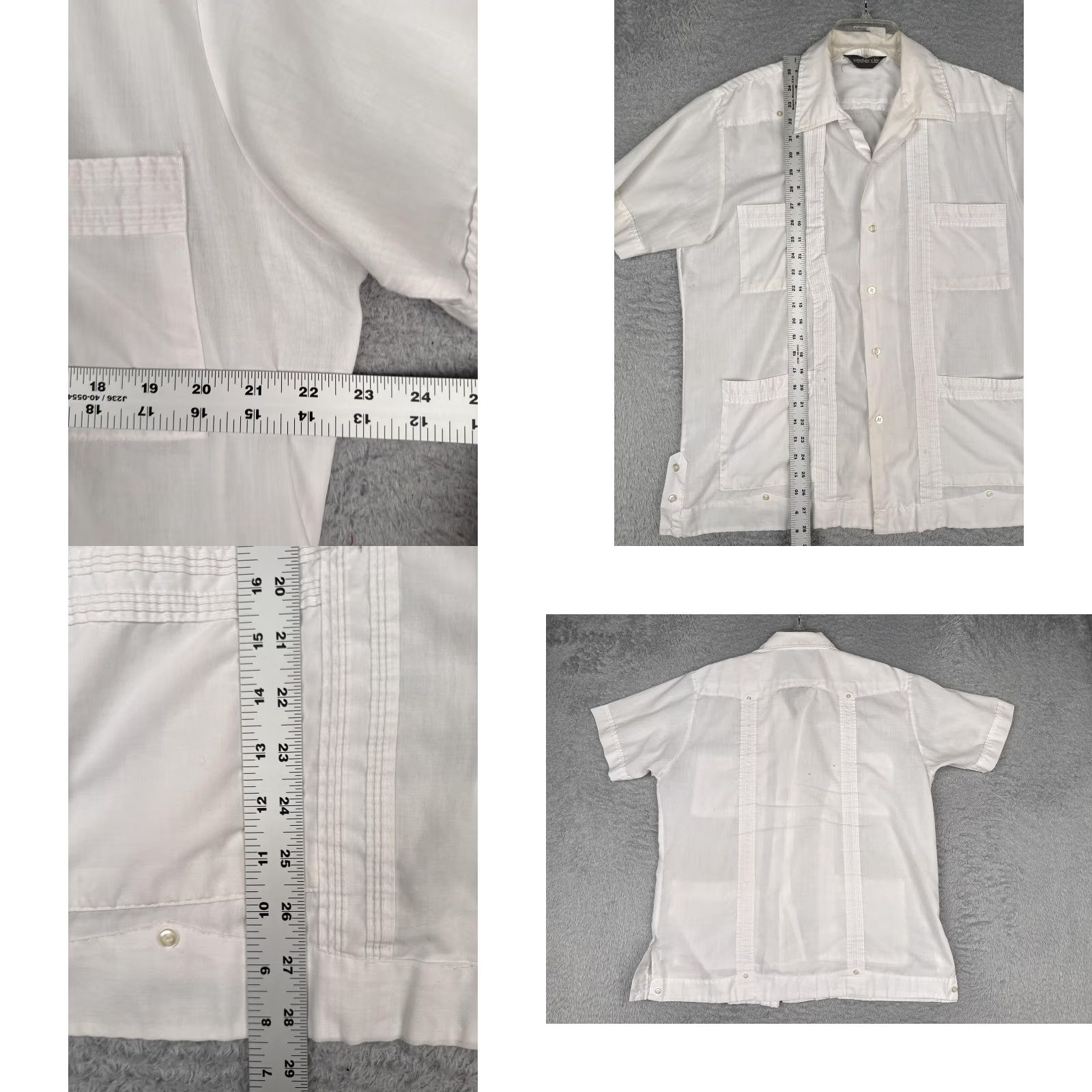 Vintage Weekender Shirt Mens Large White Short Sleeve Guayabera Button Pockets Casual Size US L / EU 52-54 / 3 - 8 Thumbnail