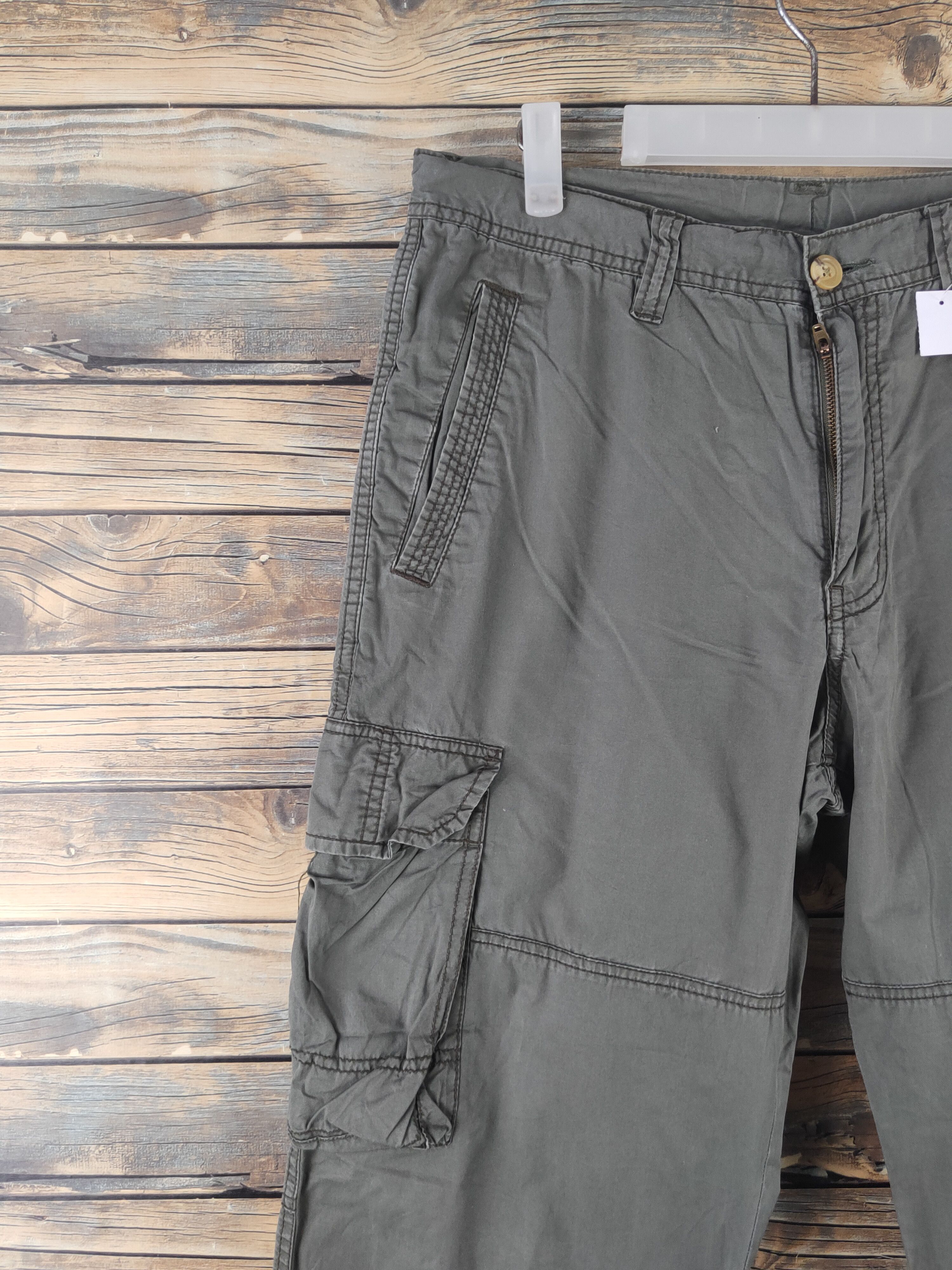 Japanese Brand DL Uniqlo Dark Green Multipocket Cargo Pants #1921 Size US 32 / EU 48 - 3 Thumbnail