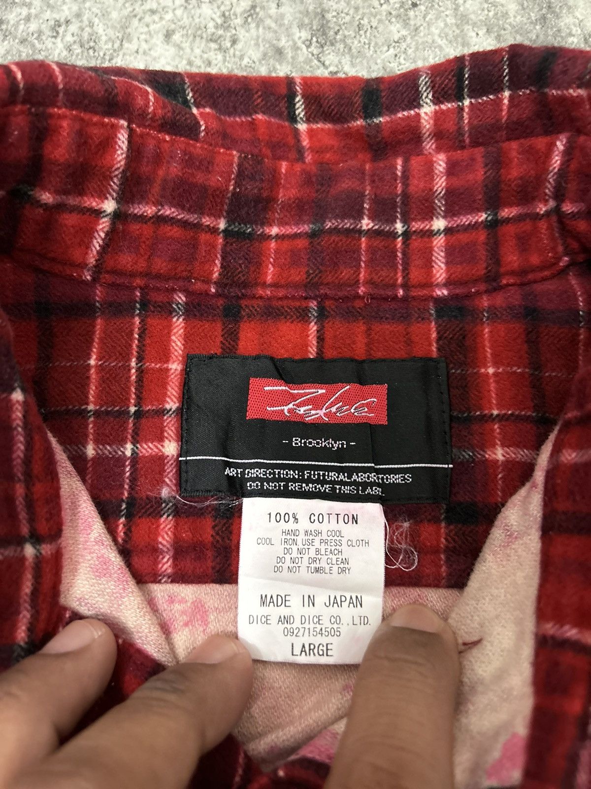 Futura × Japanese Brand Futura Laboratories Flannel Buttton shirt Size US L / EU 52-54 / 3 - 6 Thumbnail