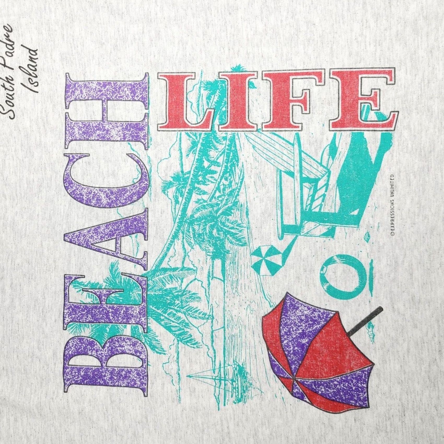 Sunray Sportswear VINTAGE San Padre Island Texas "Beach Life" T-Shirt Size Large USA 90's Men's Size US L / EU 52-54 / 3 - 2 Thumbnail