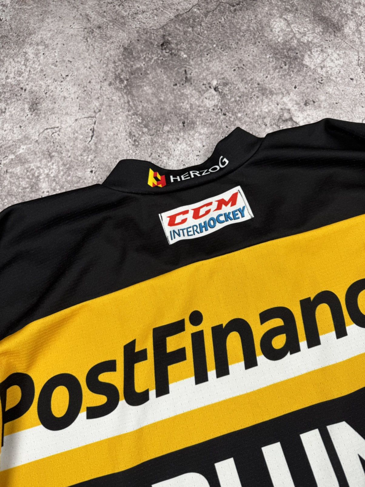 NHL × Nike 🇨🇭 Vintage 90s SC Bern Switzerland Hockey Jersey Peugeot #58 Size US XXL / EU 58 / 5 - 11 Thumbnail
