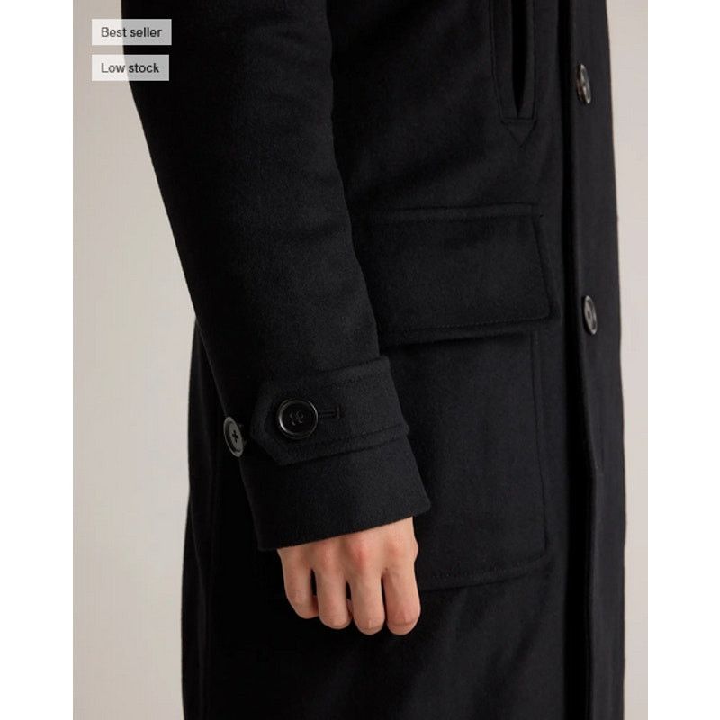 Quince Quince Italian Wool Double-Breasted Officer Topcoat M NWT Size US M / EU 48-50 / 2 - 7 Thumbnail