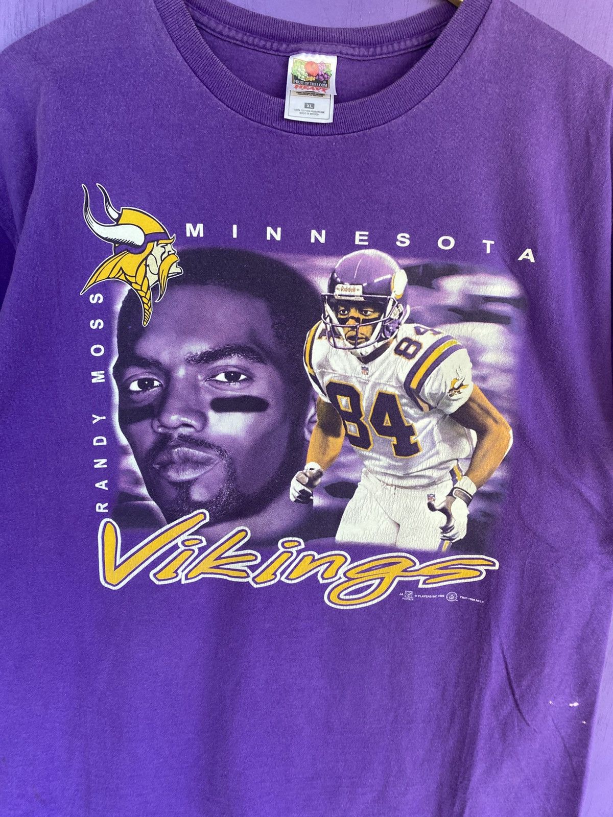 NFL Vintage 1999 Minnesota vikings Randy moss player tee Size US XL / EU 56 / 4 - 3 Thumbnail