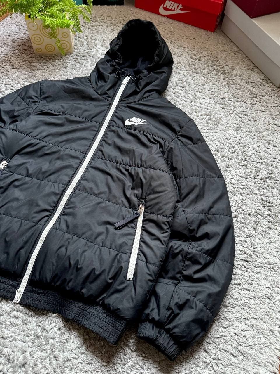 Nike 00s Nike Vintage Retro Down Light Jacket Basic Logo Rare Size US M / EU 48-50 / 2 - 4 Thumbnail