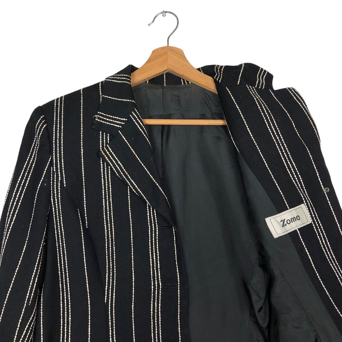 Issey Miyake 🔥Vintage Striped Coats Jacket Zome Issey Miyake Japan Size US M / EU 48-50 / 2 - 12 Thumbnail