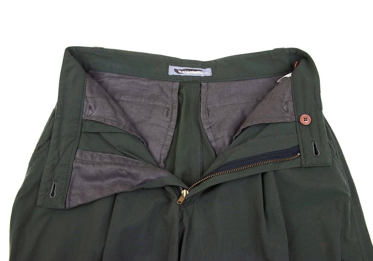 Issey Miyake Polyester Blend Zip Design Pants in Khaki Size S Size US 30 / EU 46 - 7 Thumbnail