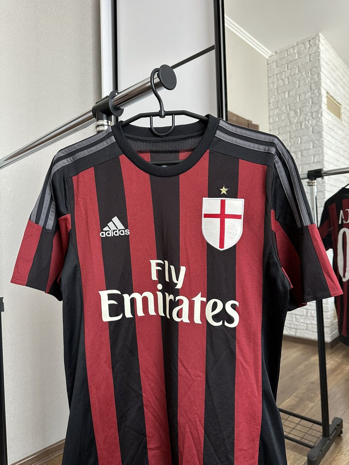 Adidas 2015/2016 Adidas AC Milan Bacca Soccer Jersey T-Shirt Size US S / EU 44-46 / 1 - 8 Thumbnail